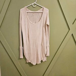 Free people long sleeve waffle tunic